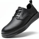 Black Non-Slip Work Shoes Waterproof Comfortable Mens-0