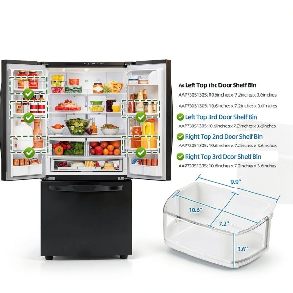 MTZUL AAP73051305 Refrigerator Door Bin Replacement Food-1
