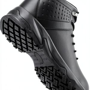 YINGCSM Mens Work Boots Non Slip Chef Shoes Black-0