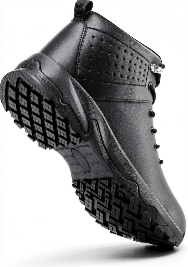YINGCSM Mens Work Boots Non Slip Chef Shoes Black-0