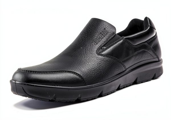 Jacata Slip Resistant Work Shoes Men Black Mesh Non Slip-3