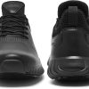 SHULOOK Non Slip Work Shoes Mens Black Slip On-2