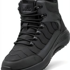 Delobi Non Slip Work Boots Waterproof Mens Black Sizes-0