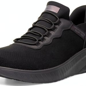 Skechers Work Shoes Slip Resistant Mens Black Wide Sizes-0