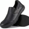 Jacata Slip Resistant Work Shoes Men Black Mesh Non Slip-0