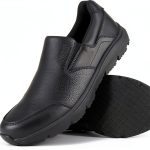 Jacata Slip Resistant Work Shoes Men Black Mesh Non Slip-0