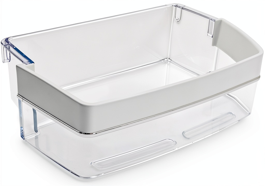 Maigoo WR71X11052 white refrigerator door bin displayed on a counter