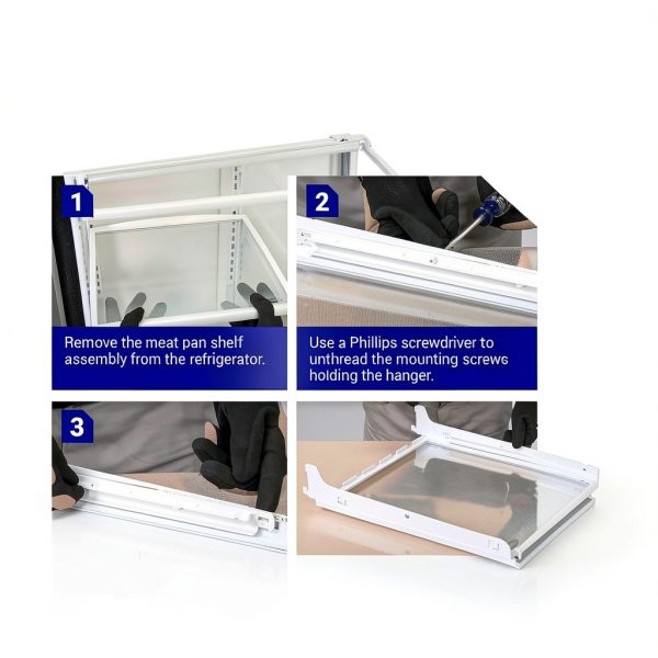 BlueStars Refrigerator Meat Pan Hangers Chrome Finish Set-6