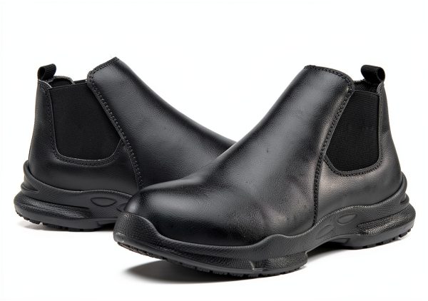Pavo Non-Slip Work Shoes Men Black Slip-Resistant Comfort-3
