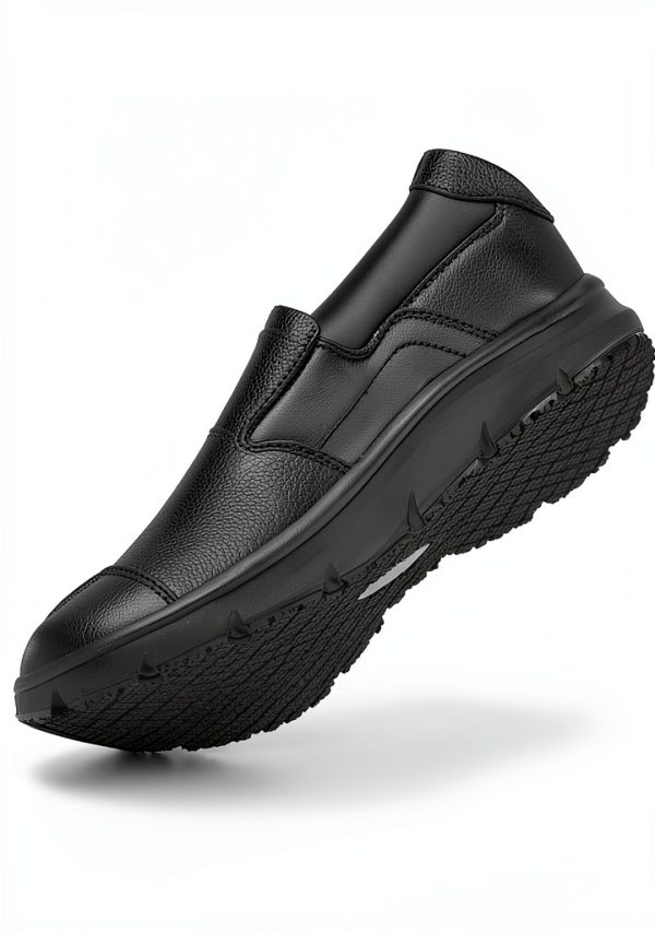 Jacata Slip Resistant Work Shoes Men Black Mesh Non Slip-2
