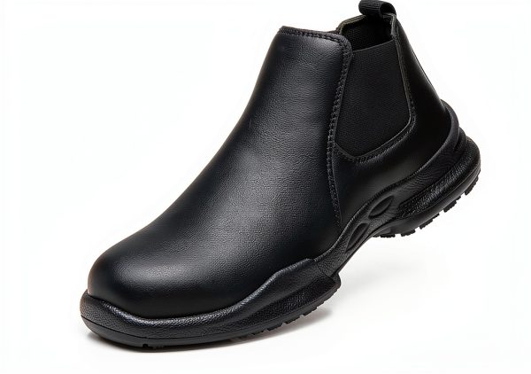 Pavo Non-Slip Work Shoes Men Black Slip-Resistant Comfort-0