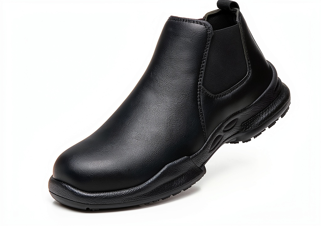 Pavo Non-Slip Work Shoes on a kitchen floor