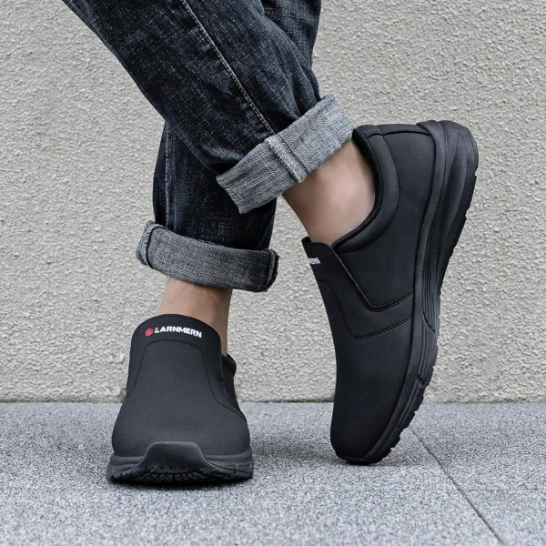 LARN SAFETY Slip Resistant Work Shoes Black Mens-2