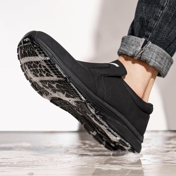 LARN SAFETY Slip Resistant Work Shoes Black Mens-5