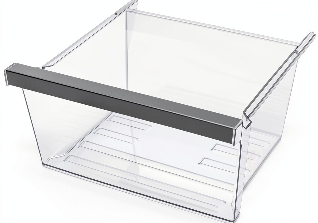 POOLKEY W11162443 refrigerator crisper drawer installed in a Whirlpool fridge