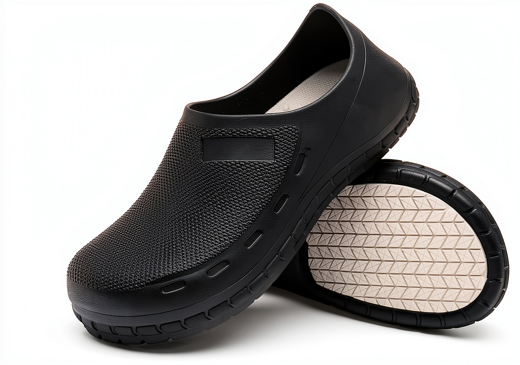 Men's EVA clogs showcasing slip-resistant sole and waterproof design