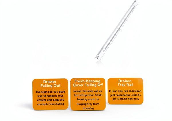 MIFLUS Refrigerator Pan Hangers Solid Plastic Drawer Slide-3