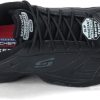 Skechers Work Sneaker Leather Slip Resistant Mens Black-6