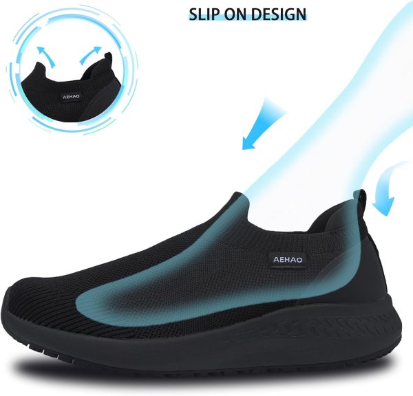 Pavo Slip On Work Shoes Men Non Slip Waterproof Kitchen-6