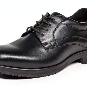 Nunn Bush Mens Slip Resistant Work Shoes Black Oxford-0