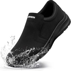 LARN SAFETY Slip Resistant Work Shoes Black Mens-0