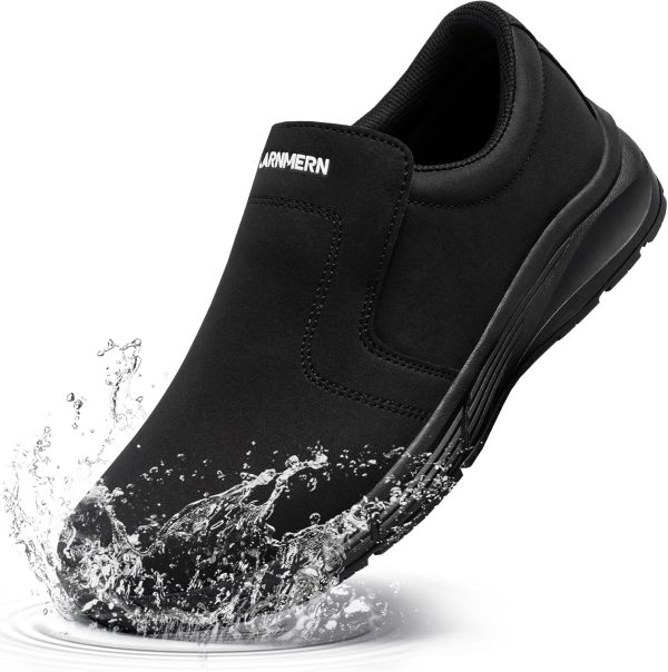 LARN SAFETY Slip Resistant Work Shoes Black Mens-0