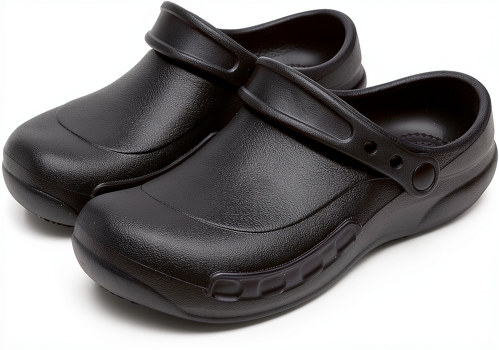 Pavo kitchen shoes demonstrating non-slip sole on wet surface
