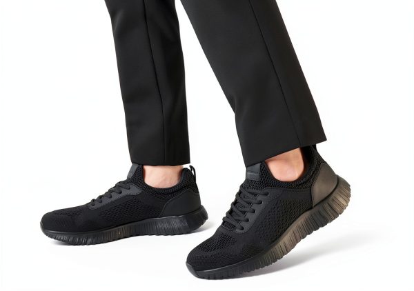 Bruno Marc Non-Slip Work Shoes Men Black Safety Certified-8