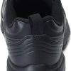 Skechers Work Sneaker Leather Slip Resistant Mens Black-5