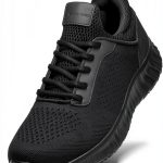 Bruno Marc Non-Slip Work Shoes Men Black Safety Certified-0