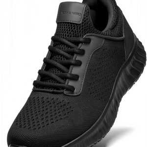 Bruno Marc Non-Slip Work Shoes Men Black Safety Certified-0