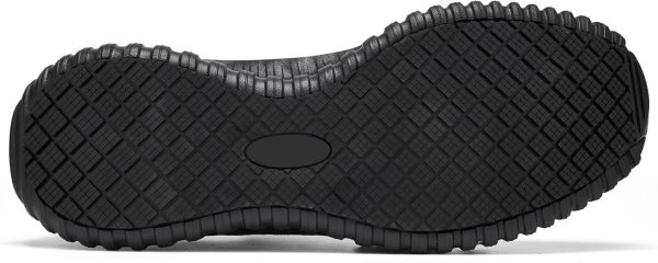 SHULOOK Non Slip Work Shoes Mens Black Slip On-4