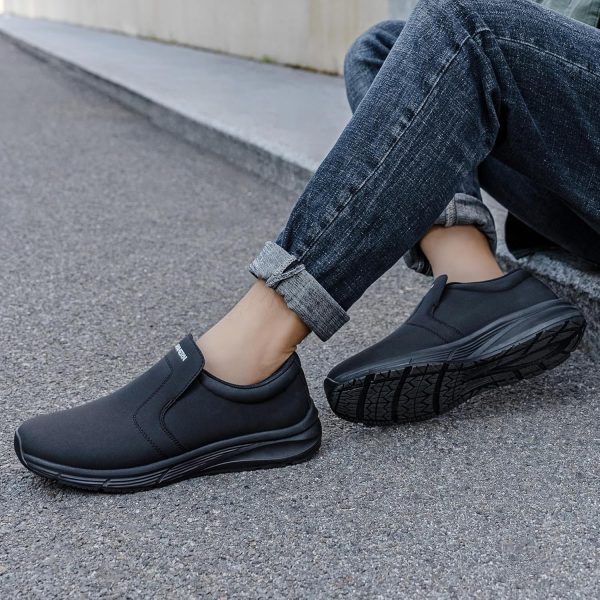 LARN SAFETY Slip Resistant Work Shoes Black Mens-1