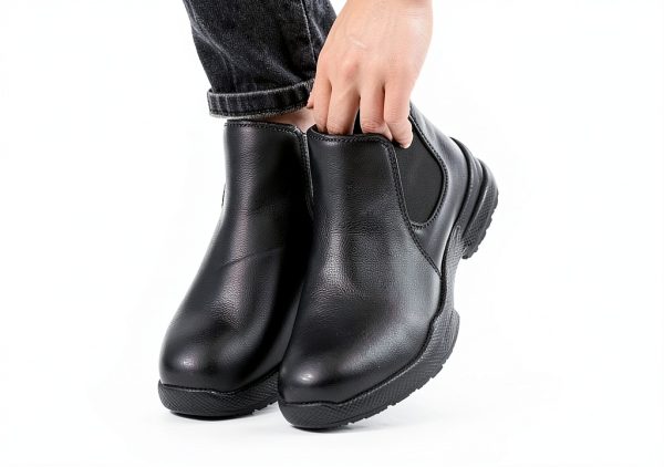 Pavo Non-Slip Work Shoes Men Black Slip-Resistant Comfort-5