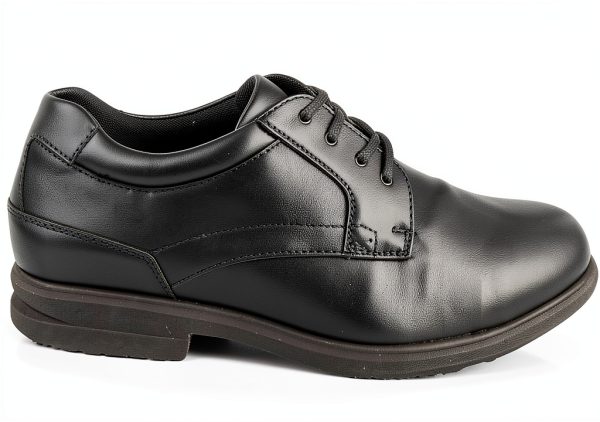 Nunn Bush Mens Slip Resistant Work Shoes Black Oxford-1