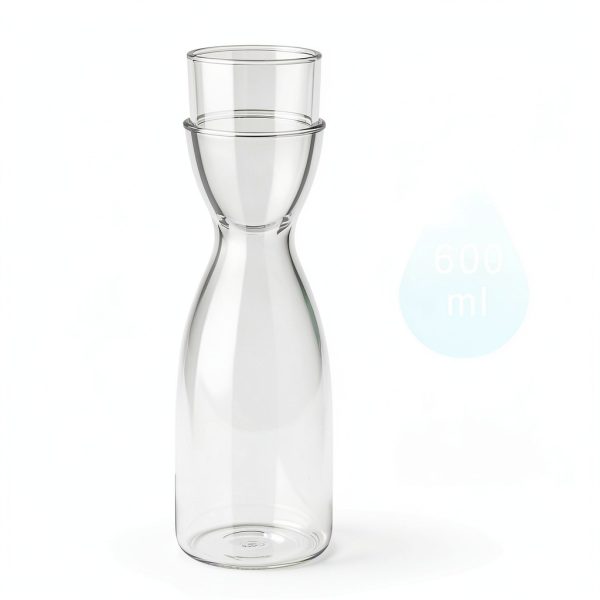 Bedside Water Carafe Set CHENGU 600ml Borosilicate Glass Tumbler-1