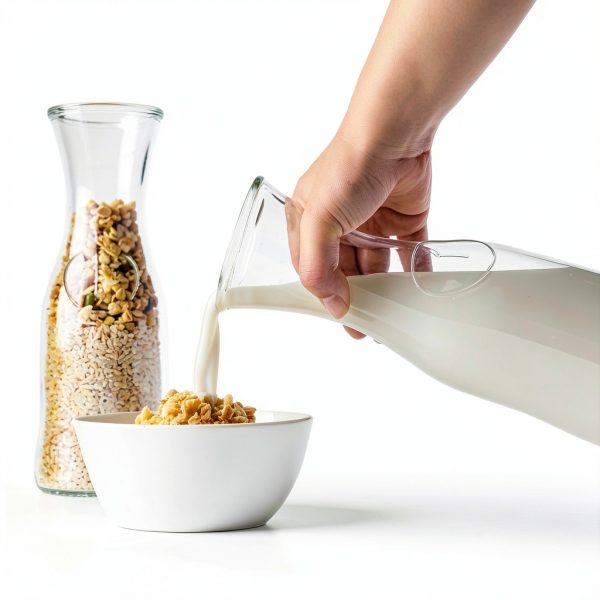Glass Carafe Pitchers with Bamboo Lids by Facilfeliz 4‑Pack 1 Liter-4