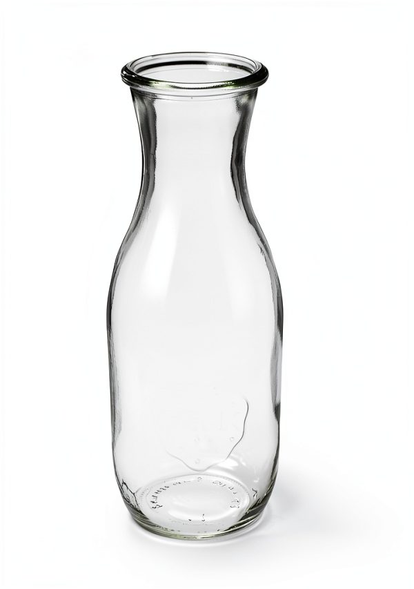 Weck Juice Jars 35.9 Ounce Set of 3 Vintage Rustic Glass Carafe-1