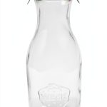 Weck Juice Jars 35.9 Ounce Set of 3 Vintage Rustic Glass Carafe-0
