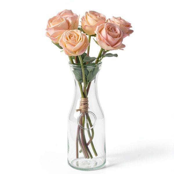 Glass Carafe Pitchers with Bamboo Lids by Facilfeliz 4‑Pack 1 Liter-6